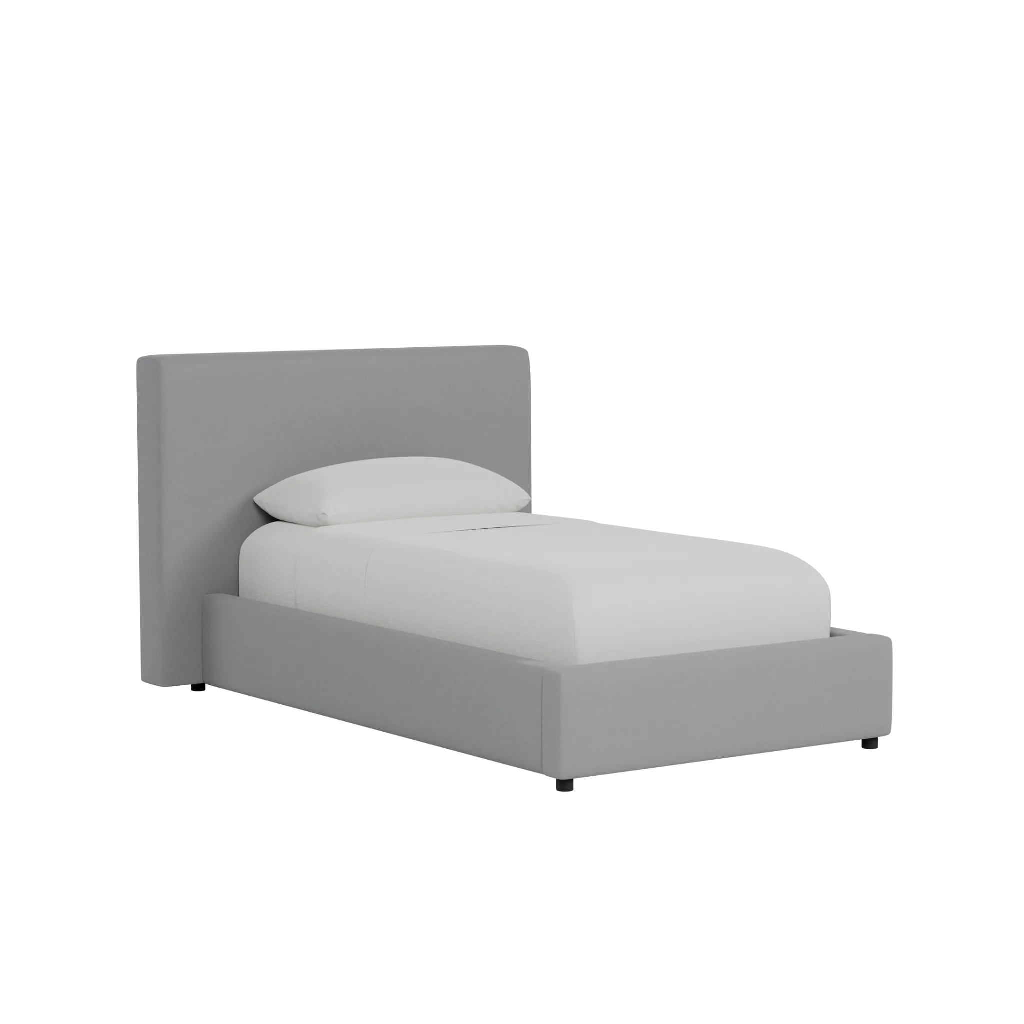 Grayton Delray Light Gray 44" Upholstered Platform Bed