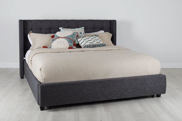 Chatham Dark Gray Low Platform Storage Bed