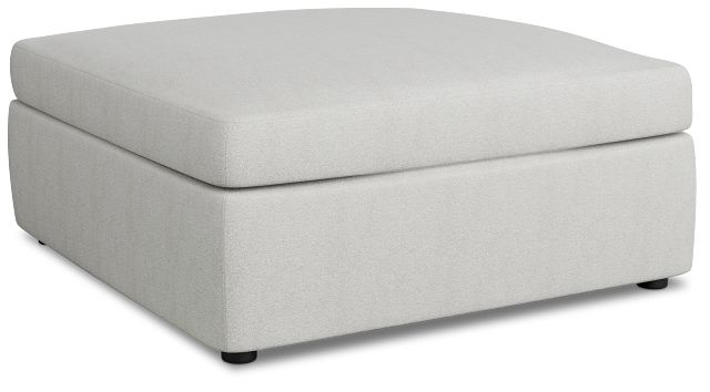 Destin Sutton Gray Fabric Cocktail Ottoman