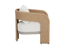 Anya Light Brown Ivory Accent Chair