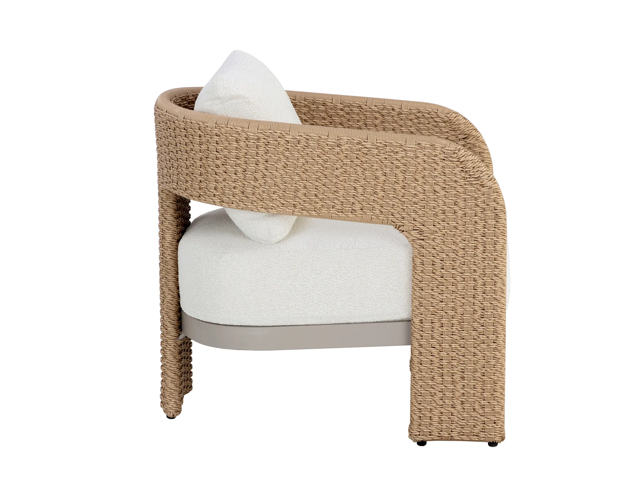 Anya Light Brown Ivory Accent Chair