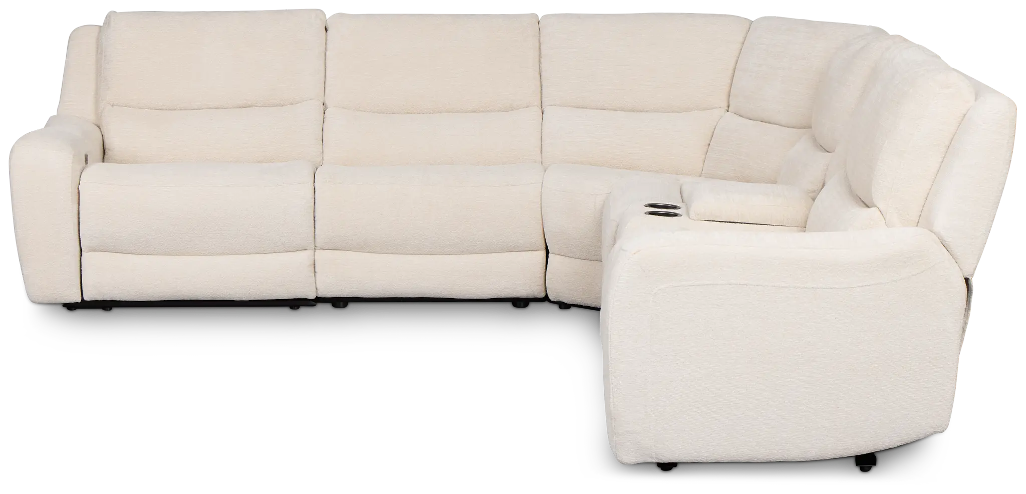 Bennett Light Beige Fabric Medium Triple Power 2-arm Sectional Bennett Light Beige Fabric Medium Triple Power 2-arm Sectional