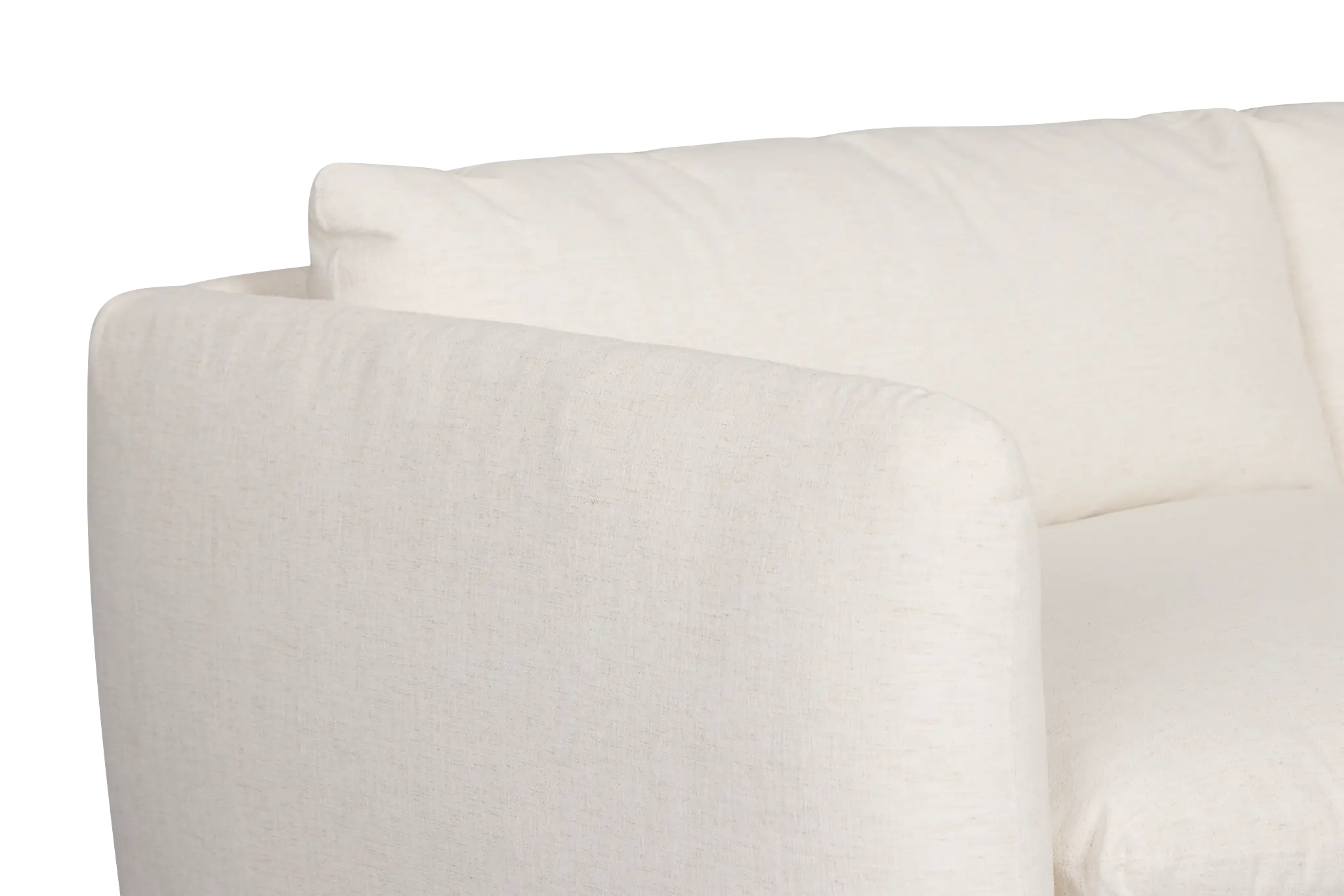 Serena White Fabric 5-piece Left Facing Bumper Sectional Serena White Fabric 5-piece Left Facing Bumper Sectional