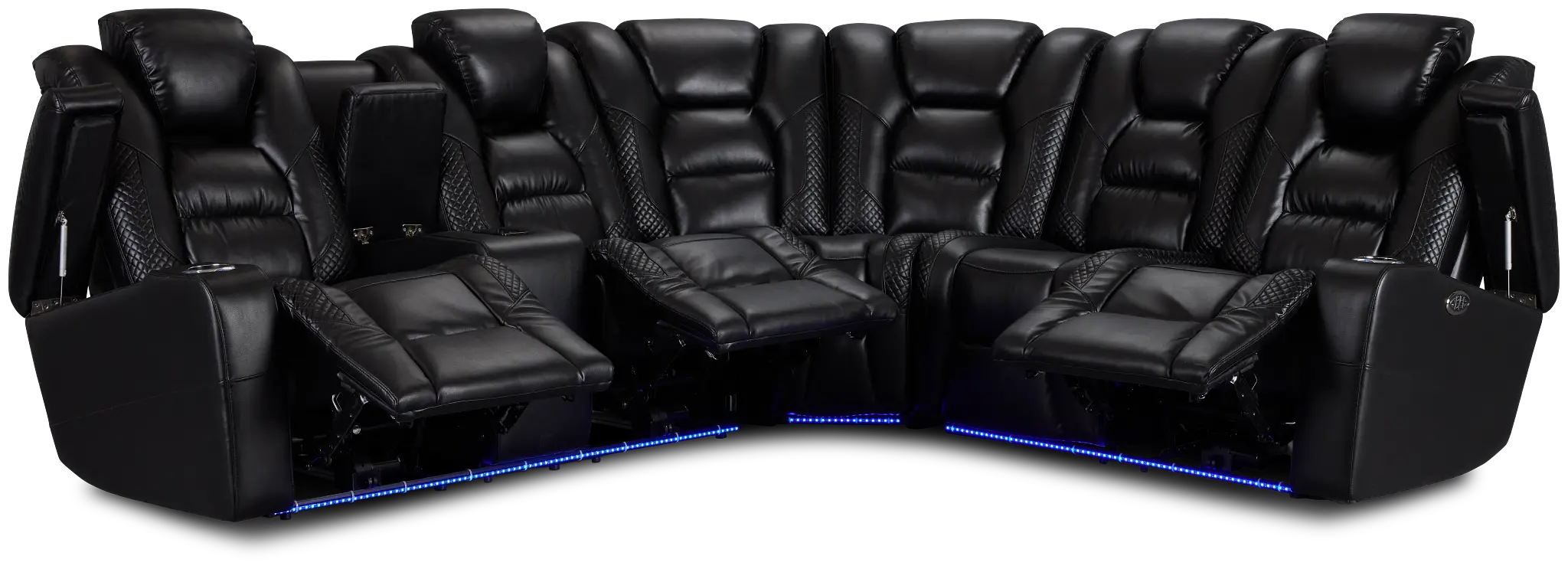 Troy Black Micro Left Console Love Reclining Sectional Troy Black Micro Left Console Love Reclining Sectional