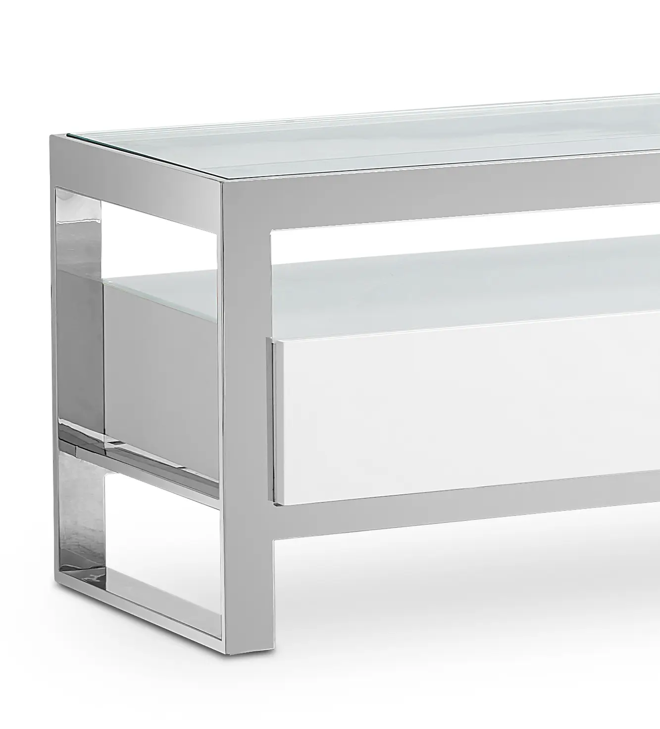 Miami White Glass Tv Stand Miami White Glass Tv Stand