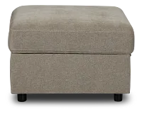 Addie Gray Fabric Storage Ottoman