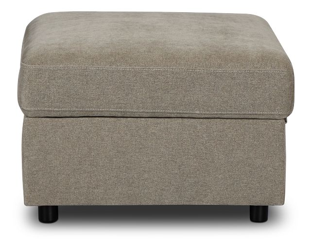Addie Gray Fabric Storage Ottoman