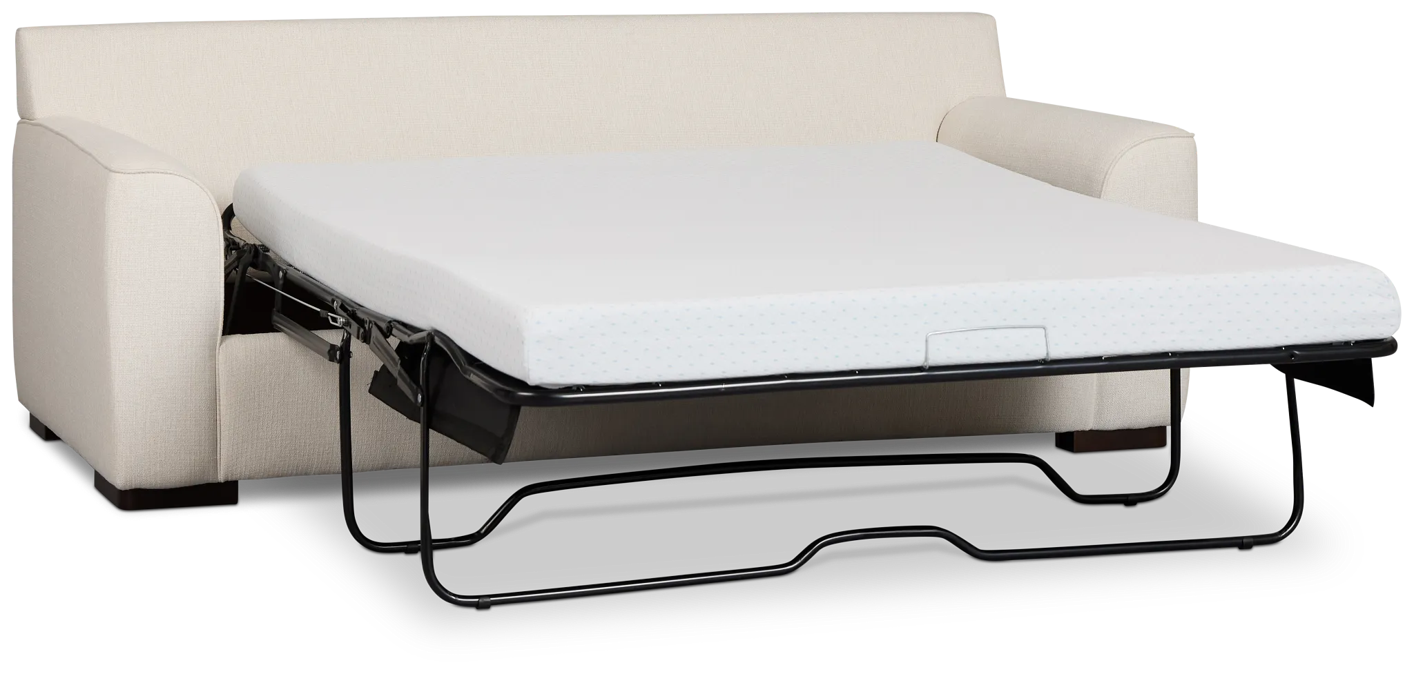 Sinclair Light Beige Fabric Memory Foam Sleeper