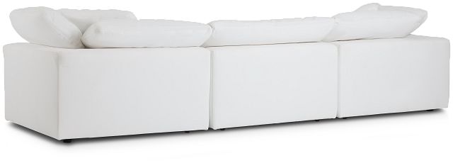 Nixon White Fabric 3-piece Modular Sofa