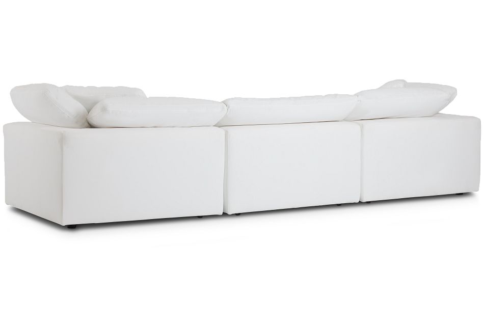 Nixon White Fabric 3 Piece Modular Sofa