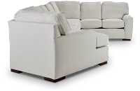 Austin White Fabric Large Left Cuddler Sectional