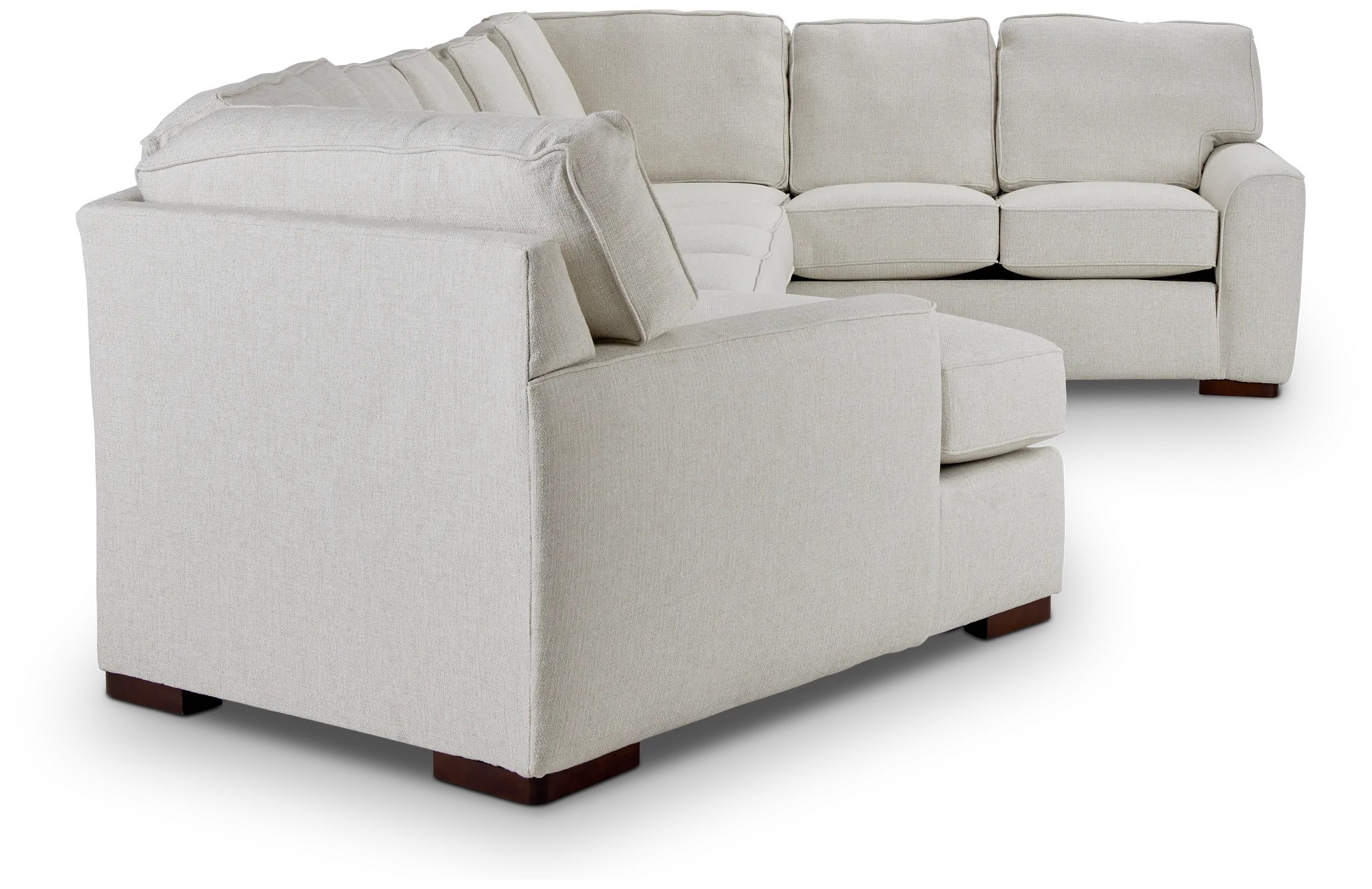 Austin White Fabric Large Left Cuddler Sectional