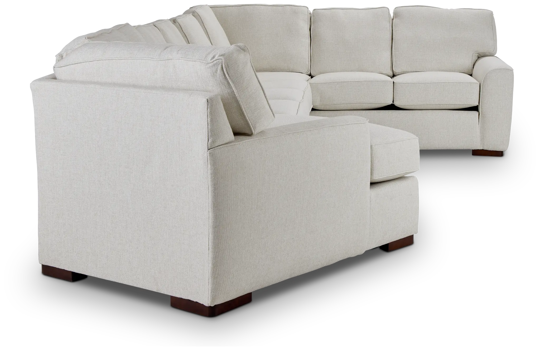 Austin White Fabric Large Left Cuddler Sectional Austin White Fabric Large Left Cuddler Sectional