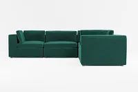 Destin Joya Green Velvet 5-piece Modular Sectional
