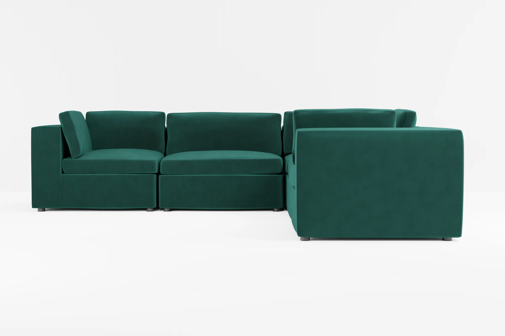 Destin Joya Green Velvet 5-piece Modular Sectional