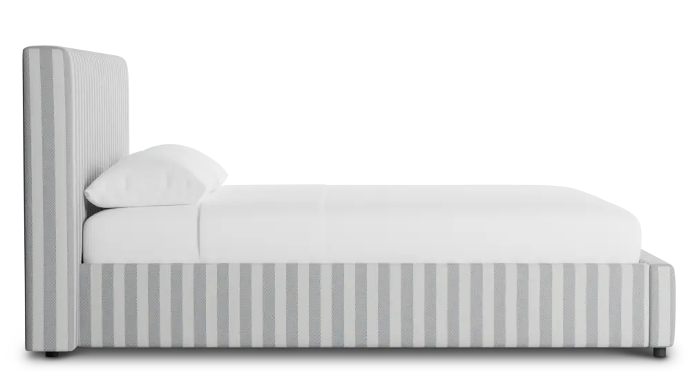 Grayton Sea Lane Light Gray 44" Upholstered Platform Bed Grayton Sea Lane Light Gray 44" Upholstered Platform Bed