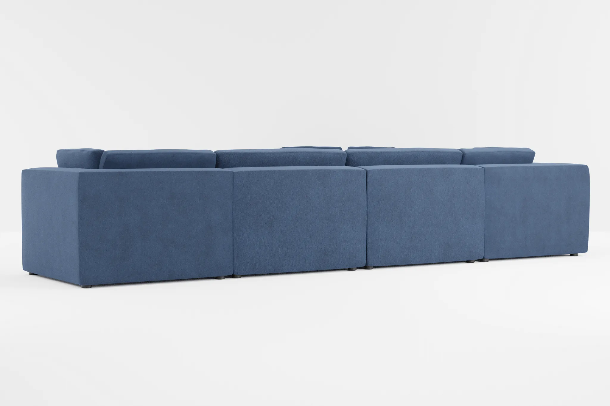 Destin Revenue Dark Blue Fabric 6-piece Modular Sectional