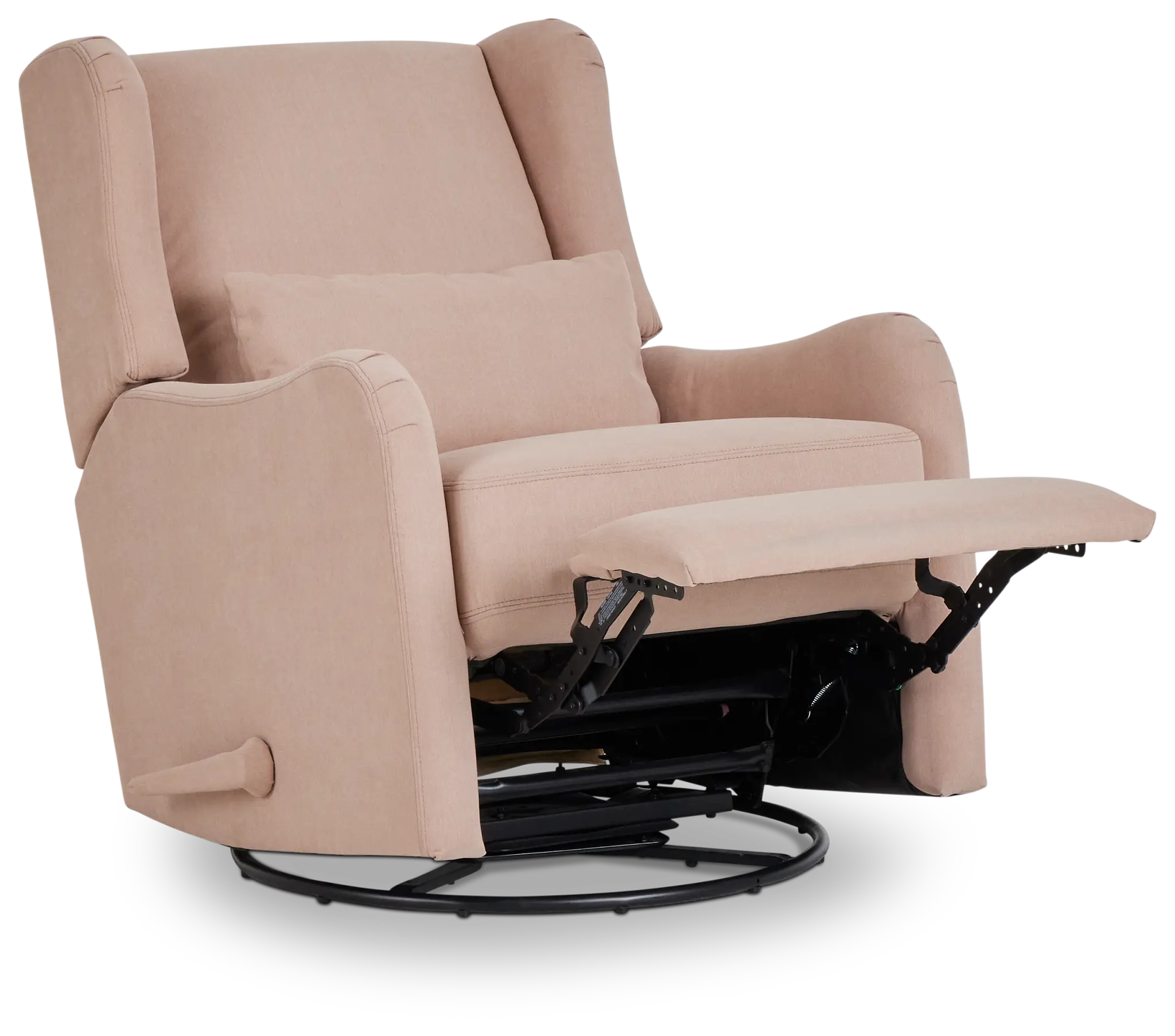 Georgia Light Pink Fabric Swivel Glider Recliner Georgia Light Pink Fabric Swivel Glider Recliner