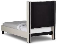 Audrey Beige Velvet Platform Bed