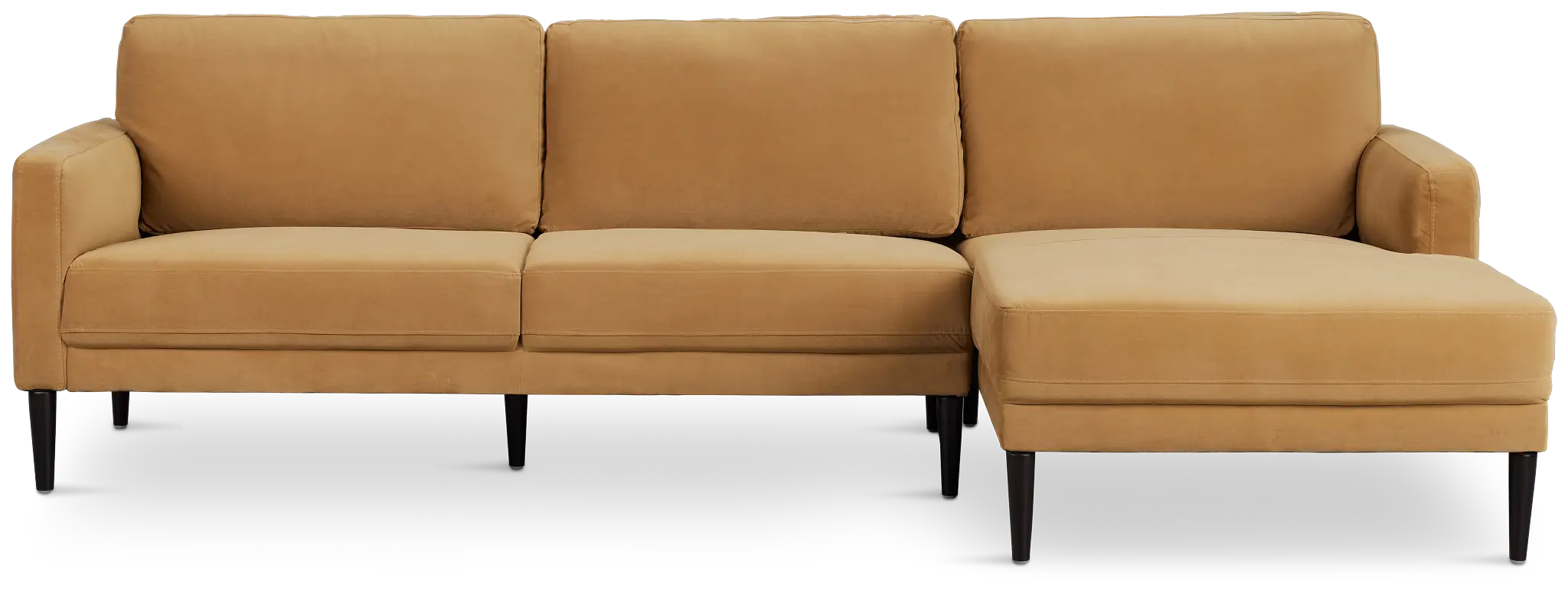 Nala Light Brown Velvet Right Chaise Sectional Nala Light Brown Velvet Right Chaise Sectional