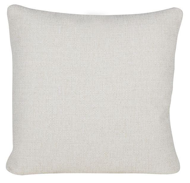 Austin White Fabric Square Accent Pillow
