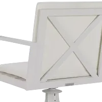 Linear White Swivel Chair