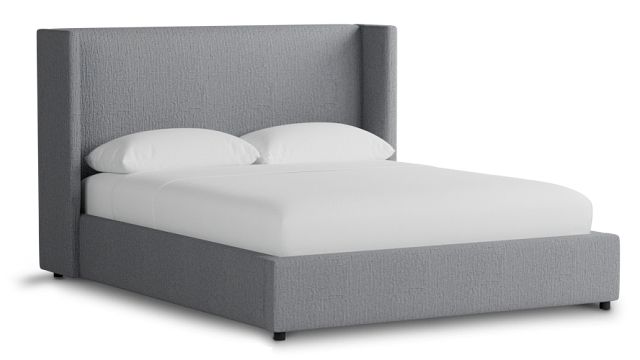Captiva Revenue Gray 48" Upholstered Shelter Bed