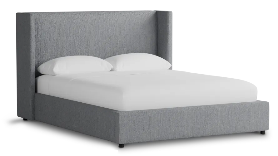 Captiva Revenue Gray 48" Upholstered Shelter Bed