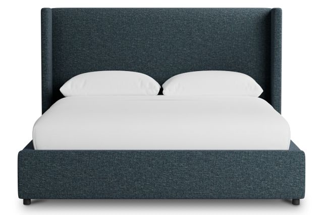 Captiva Elavation Dark Blue 48" Upholstered Shelter Bed