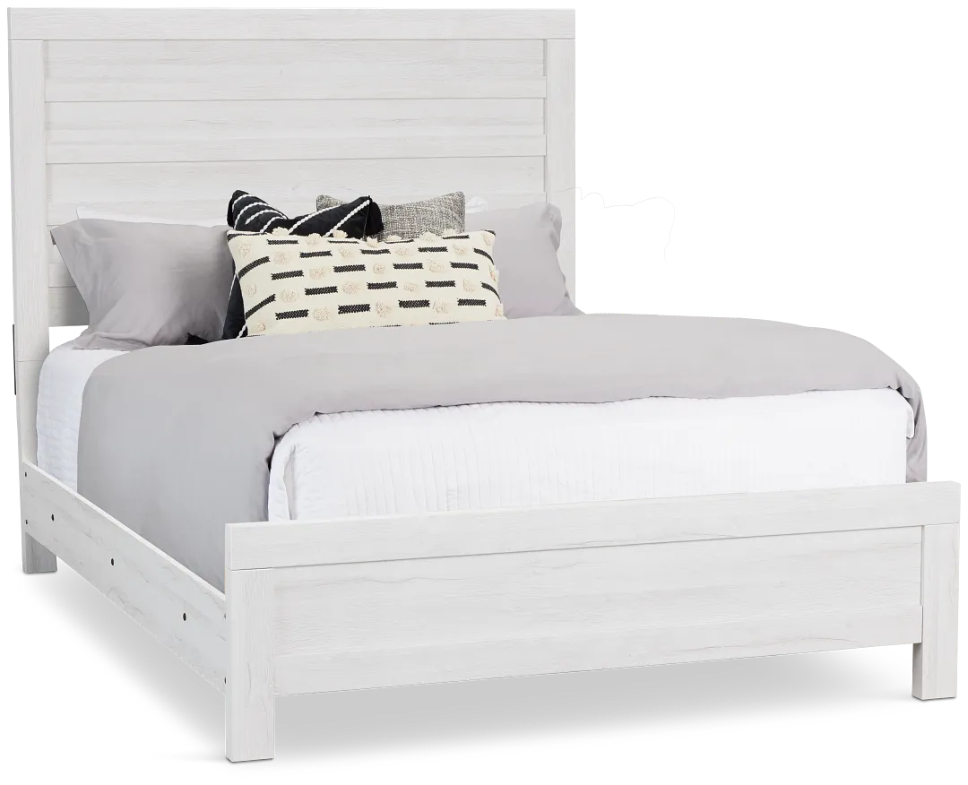 Everett White Panel Bed