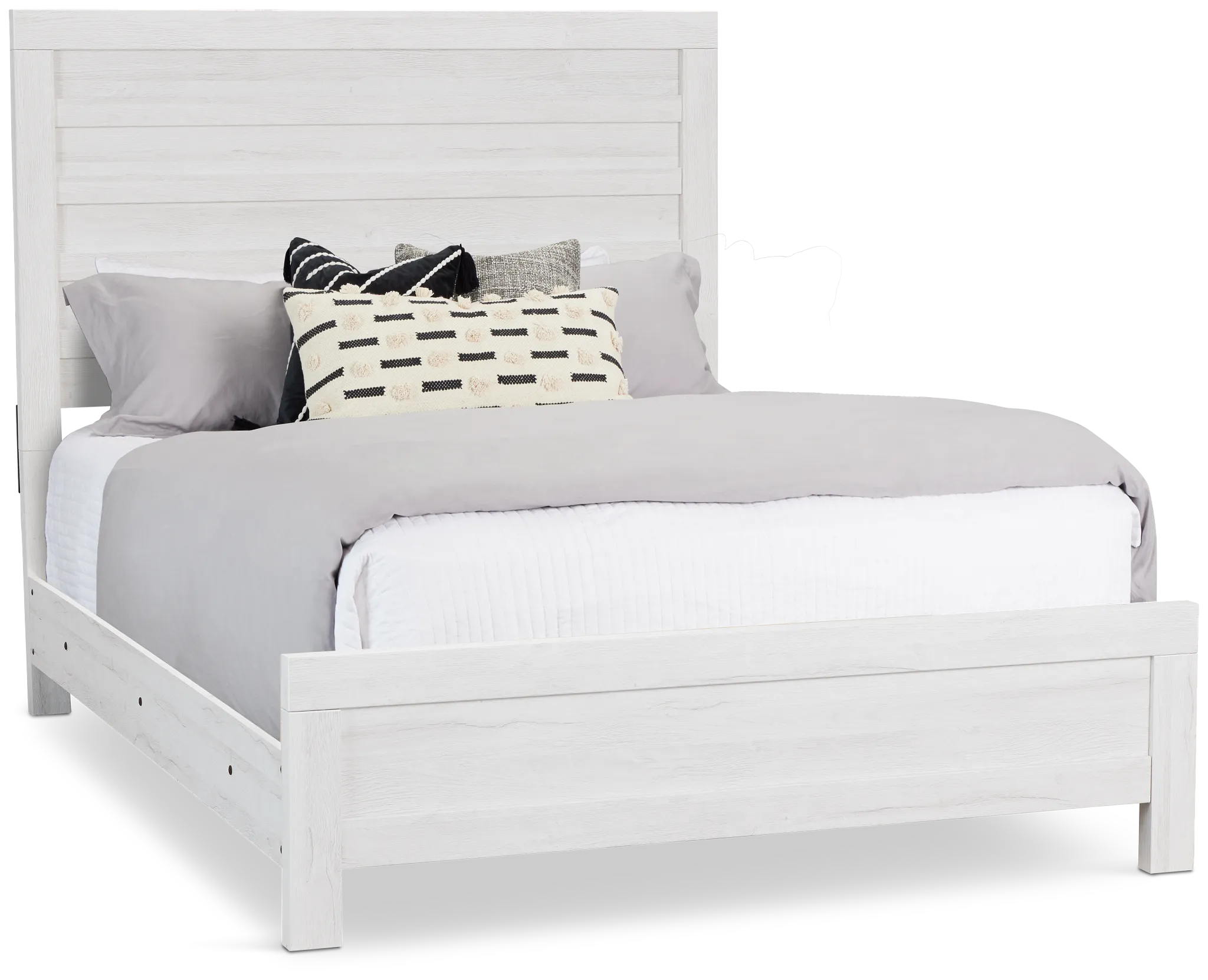 Everett White Panel Bed