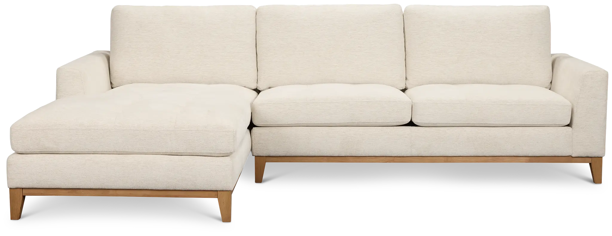 Maisie Light Beige Fabric Left Chaise Sectional Maisie Light Beige Fabric Left Chaise Sectional