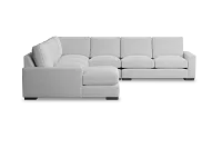 Edgewater Suave White Large Left Chaise Sectional