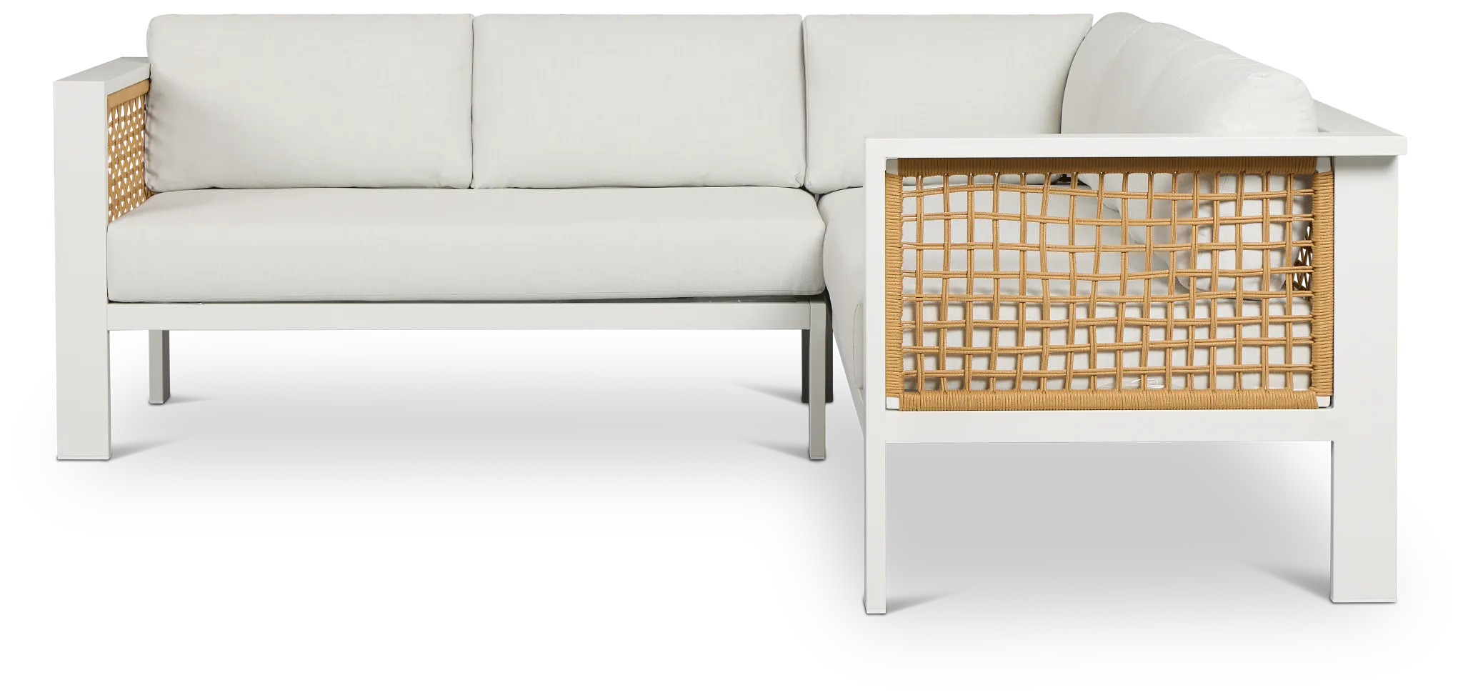 Sunrise White Small Left Chaise Sectional