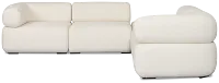 Celeste Light Beige Fabric 5-piece Modular Sectional With Corner Ottoman