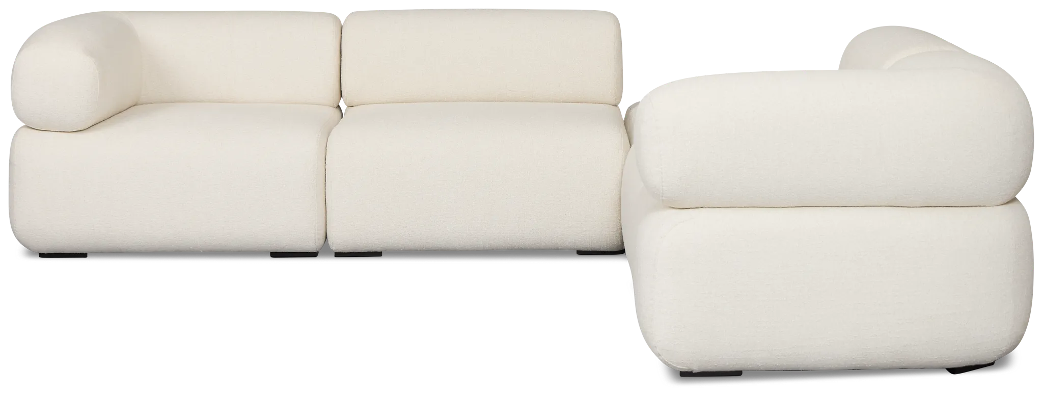 Celeste Light Beige Fabric 5-piece Modular Sectional With Corner Ottoman