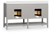 Alden Gray 60" Double Bathroom Vanity