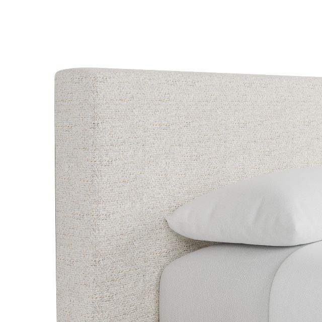 Grayton Natural Beauty Beige 44" Upholstered Platform Bed