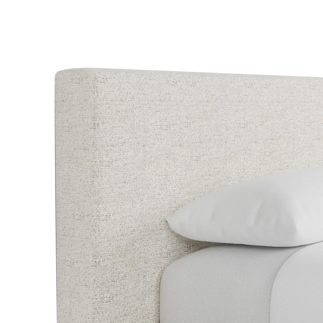 Grayton Natural Beauty Beige 44" Upholstered Platform Bed Grayton Natural Beauty Beige 44" Upholstered Platform Bed