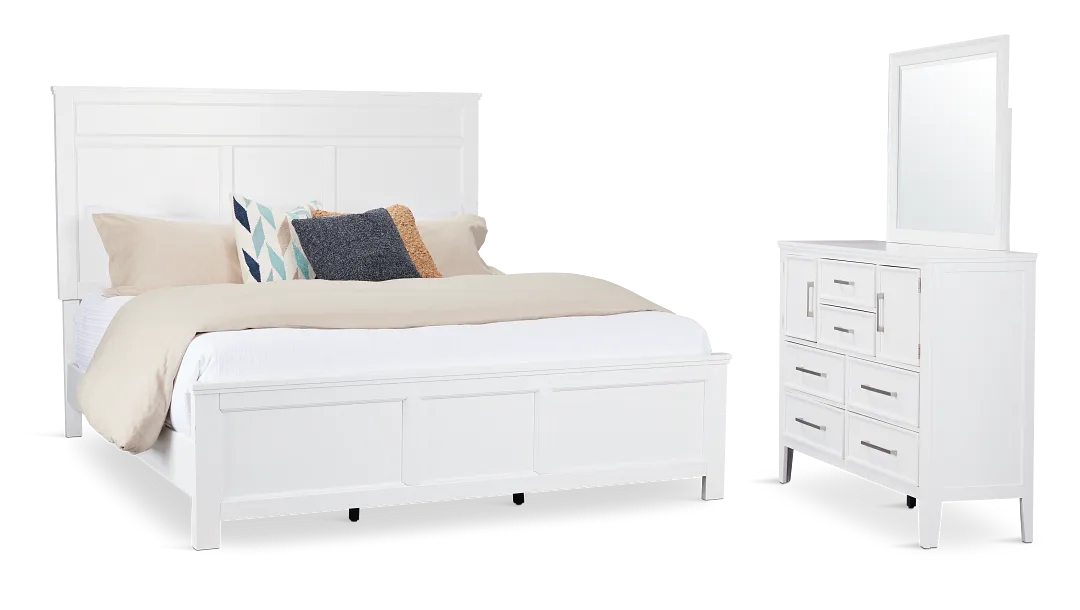 Seabrook White Large Panel Bedroom