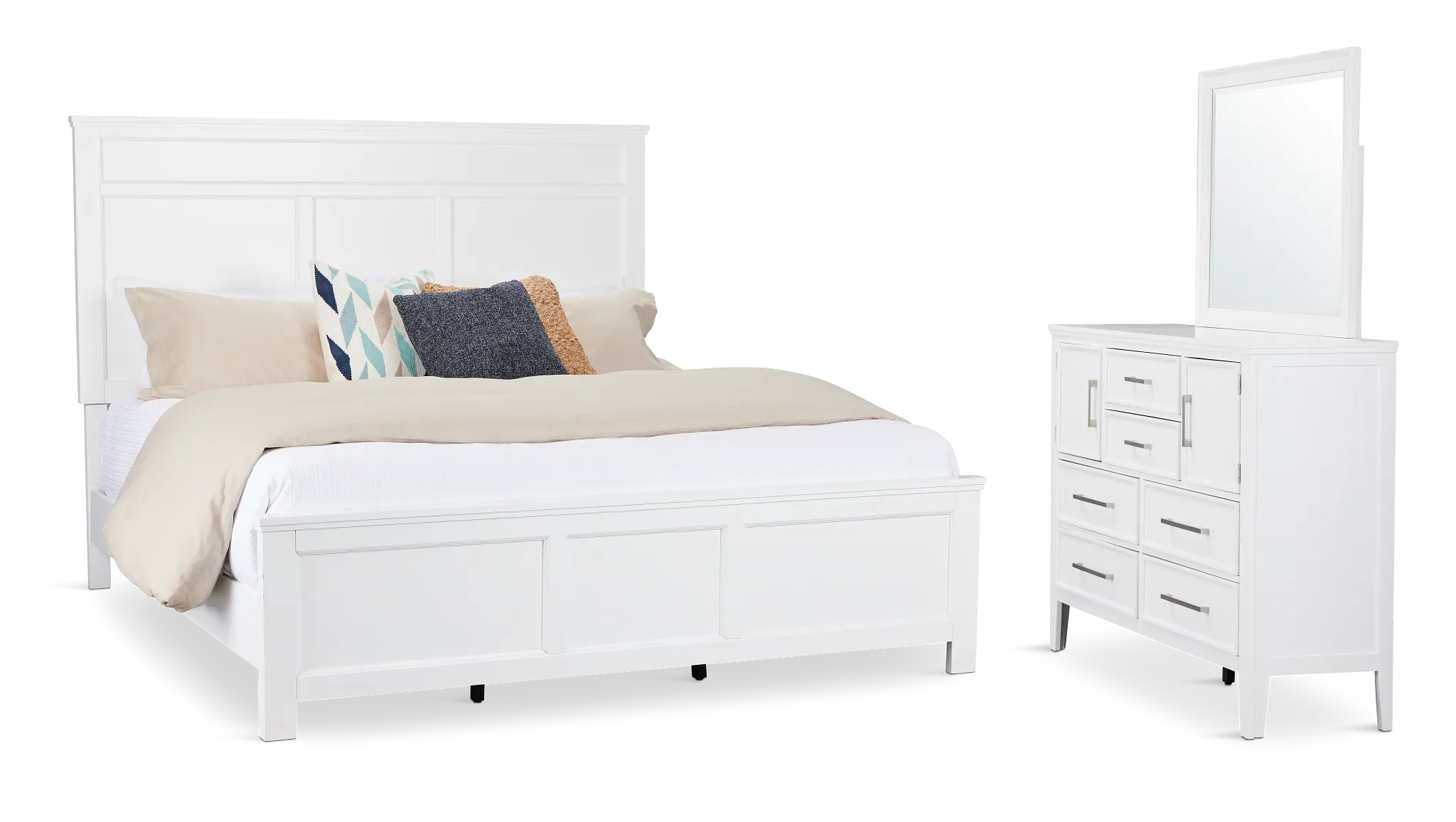 Seabrook White Large Panel Bedroom