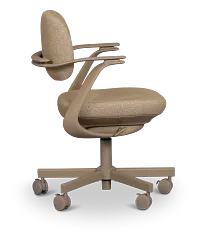 Belle Light Beige Upholstered Desk Chair