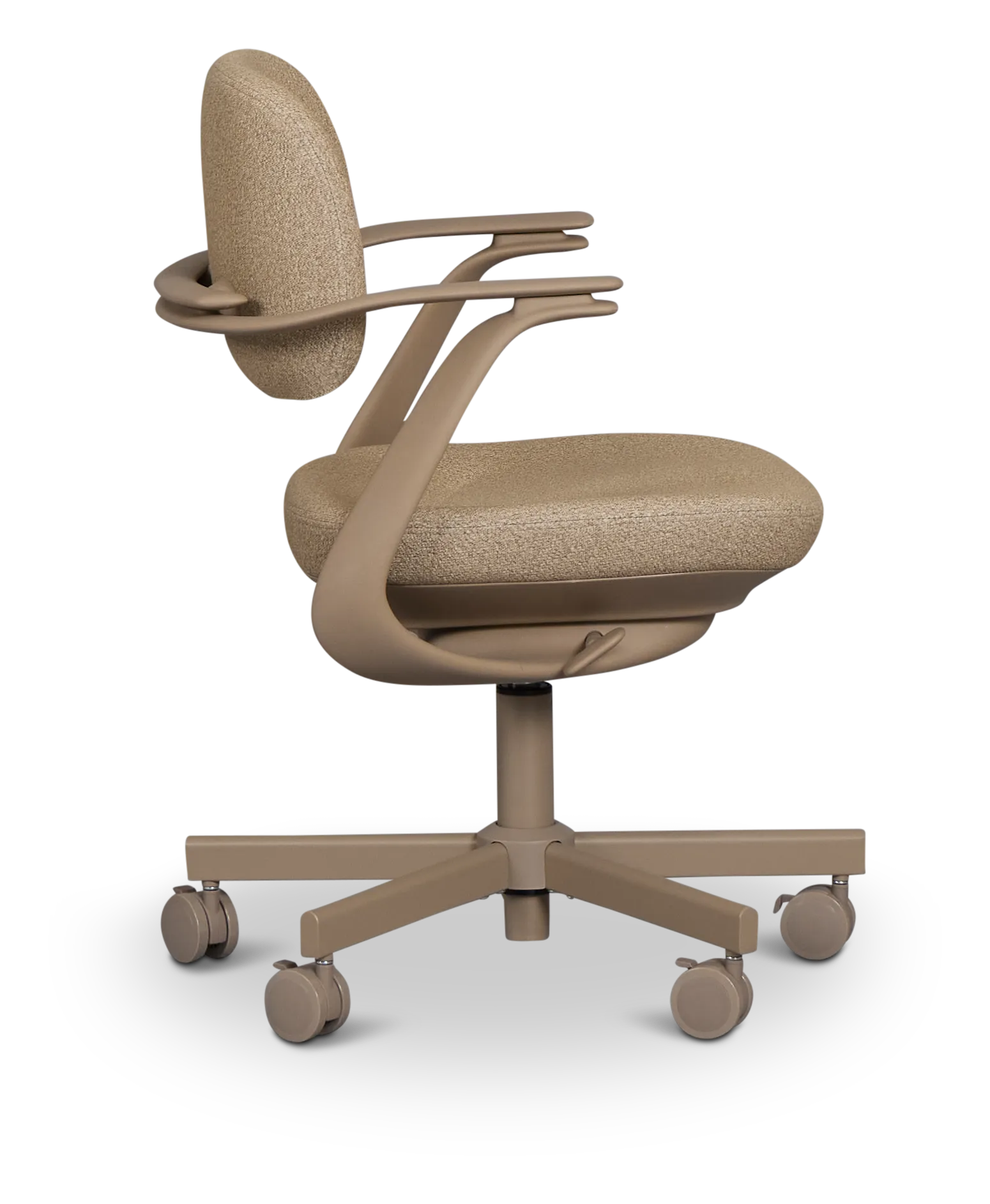 Belle Light Beige Upholstered Desk Chair