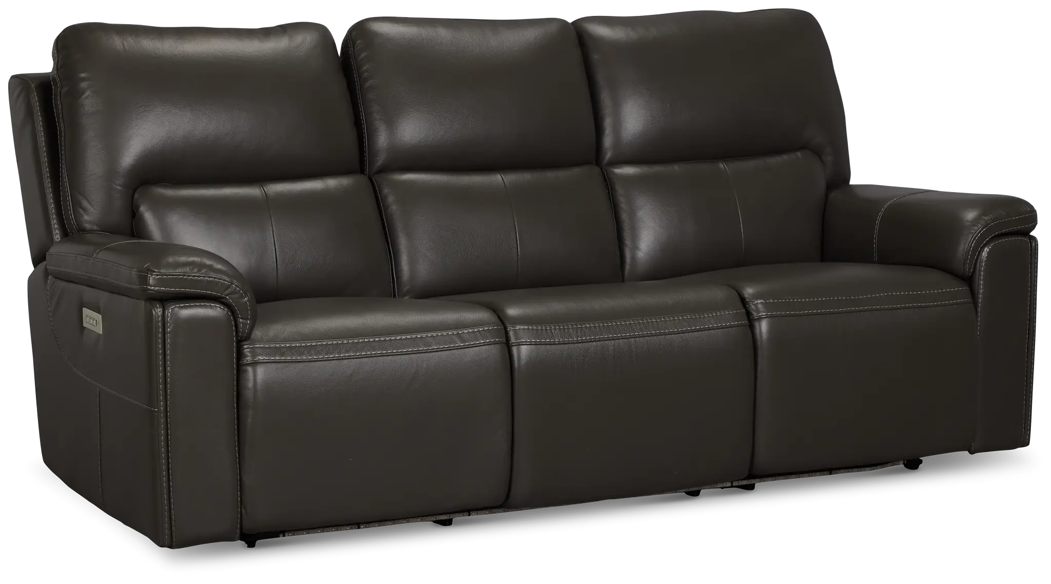 Fallon Dark Gray Lthr/vinyl Power Reclining Sofa W/ Massage Fallon Dark Gray Lthr/vinyl Power Reclining Sofa W/ Massage