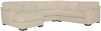 Veronica Khaki Down Medium Left Chaise Sectional
