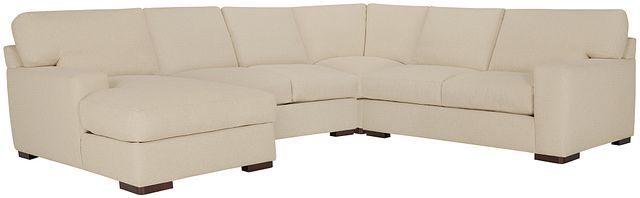 Veronica Khaki Down Medium Left Chaise Sectional