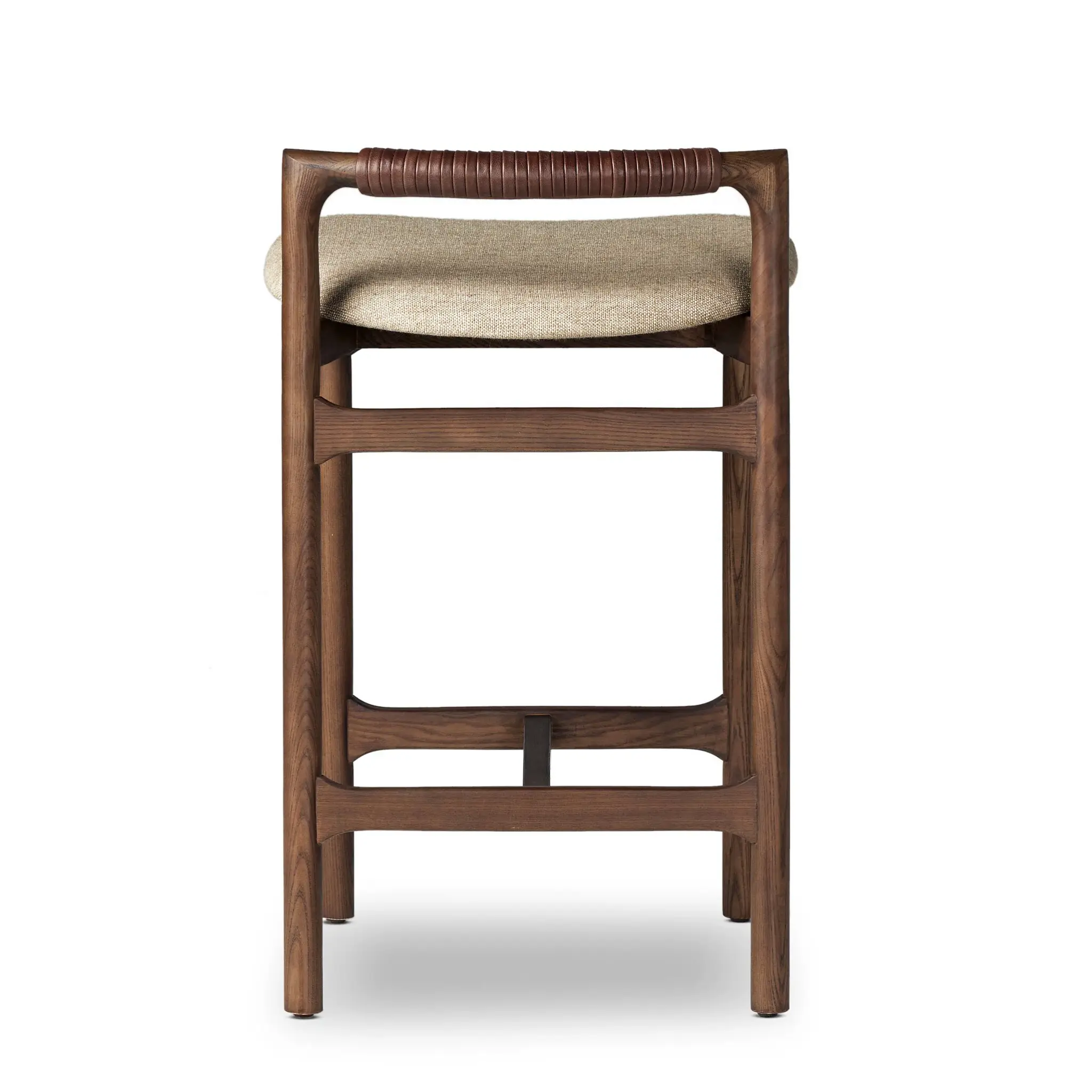 Four Hands Mina Mid Tone 24" Upholstered Barstool Four Hands Mina Mid Tone 24" Upholstered Barstool