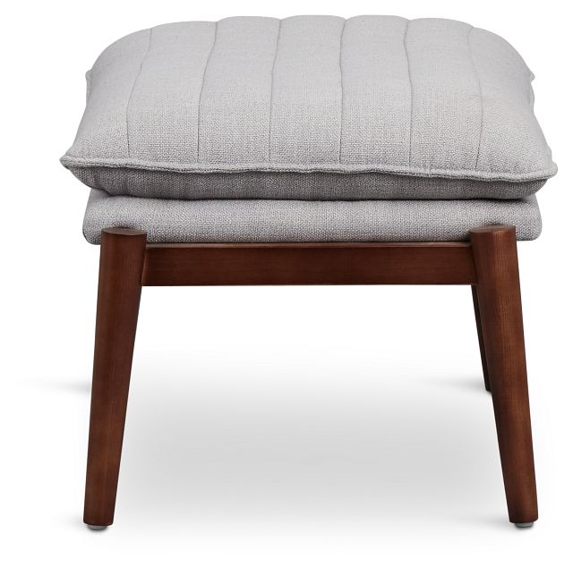 Leith Gray Fabric Accent Ottoman