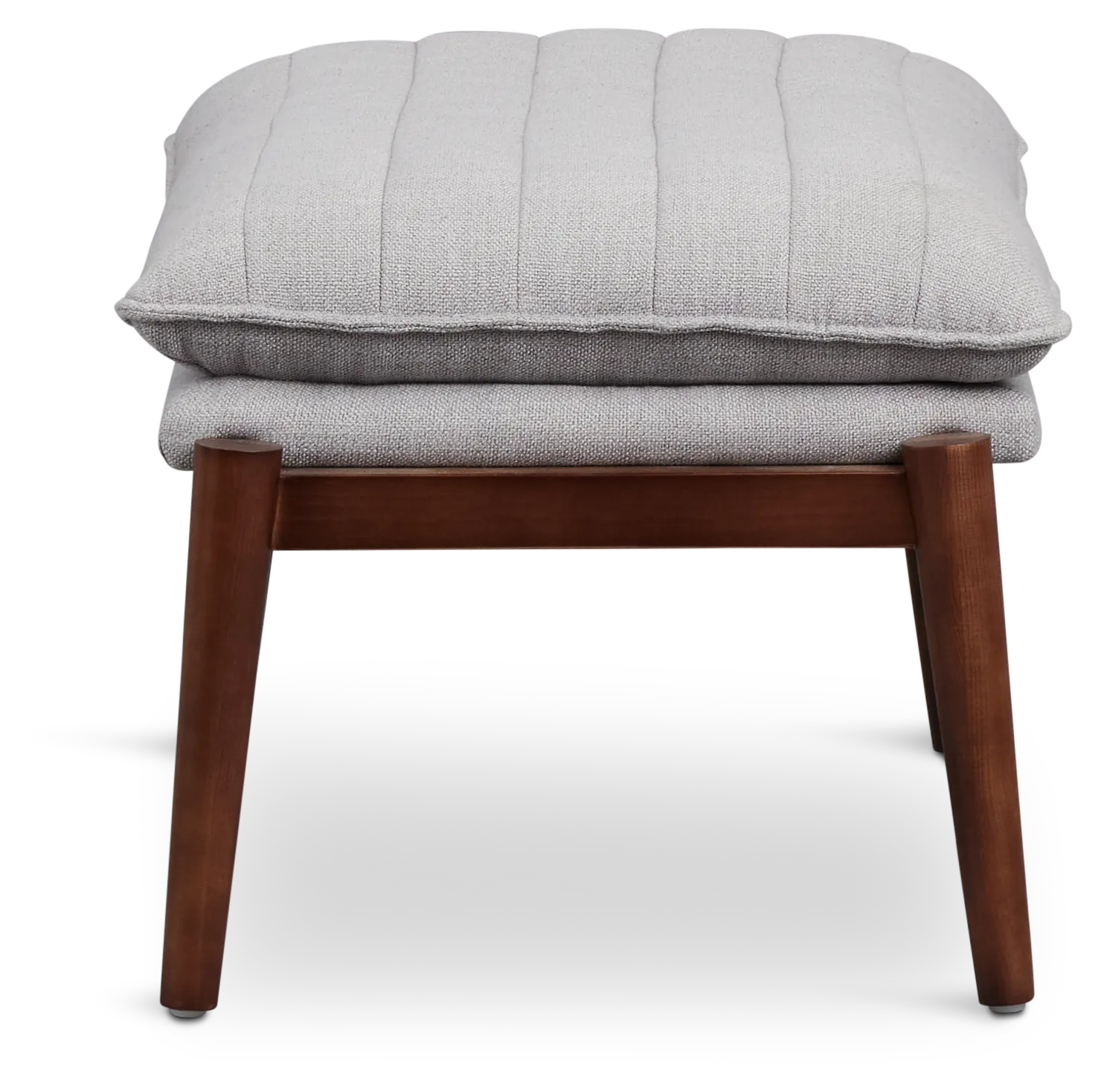 Leith Gray Fabric Accent Ottoman