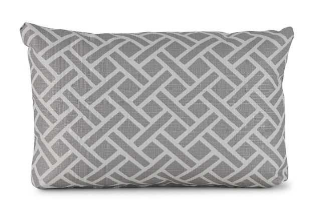 Eastwood Gray Lumbar Indoor/outdoor Accent Pillow